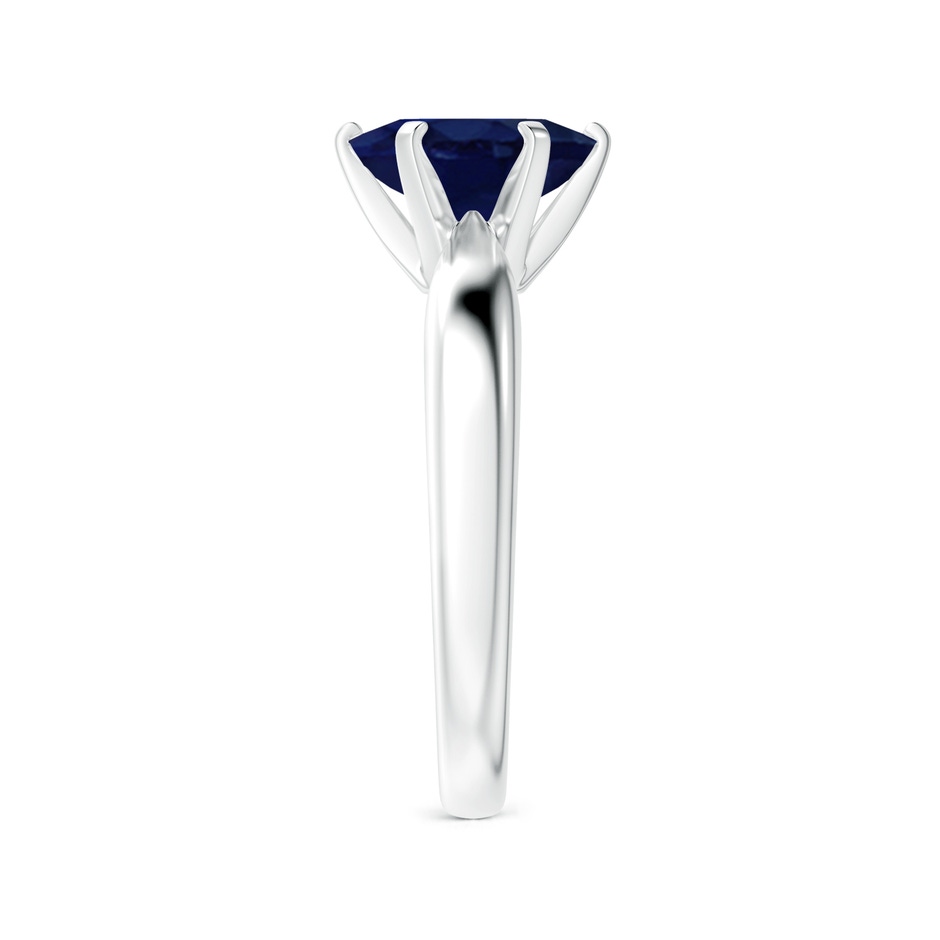9x7mm A Tapered Shank Oval Solitaire Sapphire Ring in White Gold side 299