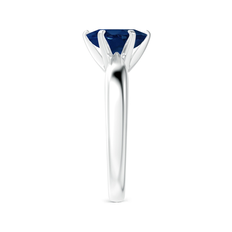 9x7mm AA Tapered Shank Oval Solitaire Sapphire Ring in White Gold side 299