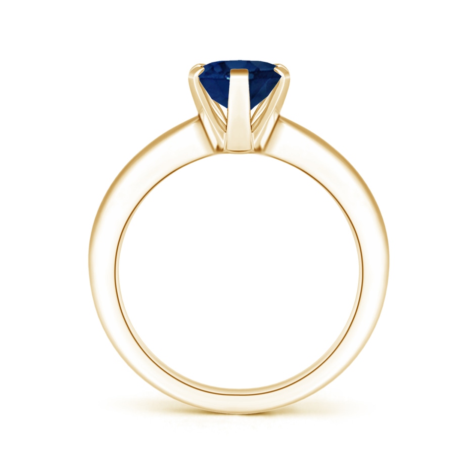 9x7mm AA Tapered Shank Oval Solitaire Sapphire Ring in Yellow Gold side 199