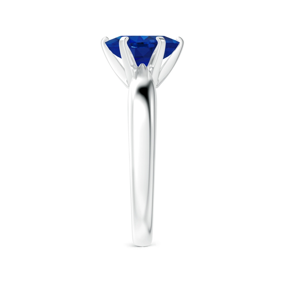 9x7mm AAA Tapered Shank Oval Solitaire Sapphire Ring in P950 Platinum side 299