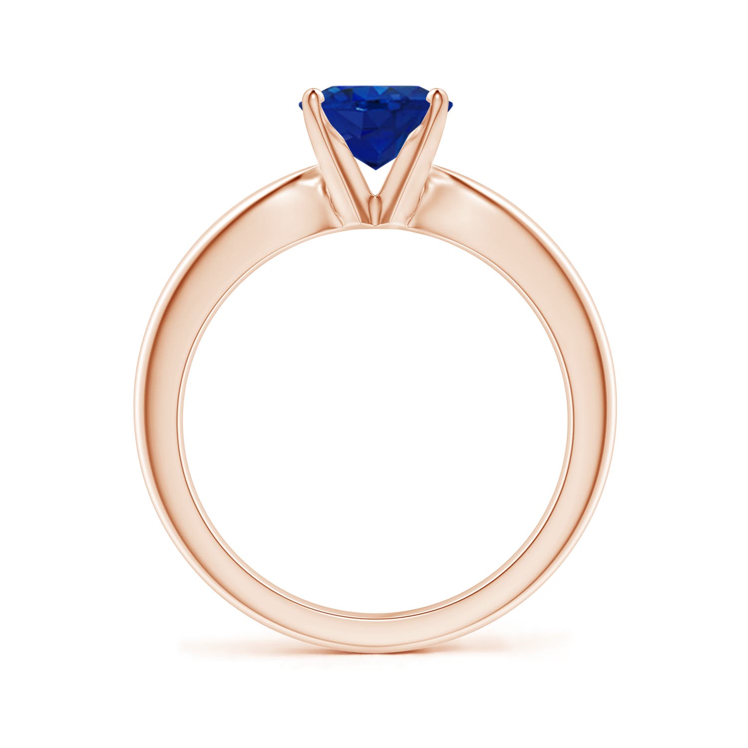 AAA - Blue Sapphire / 2 CT / 14 KT Rose Gold