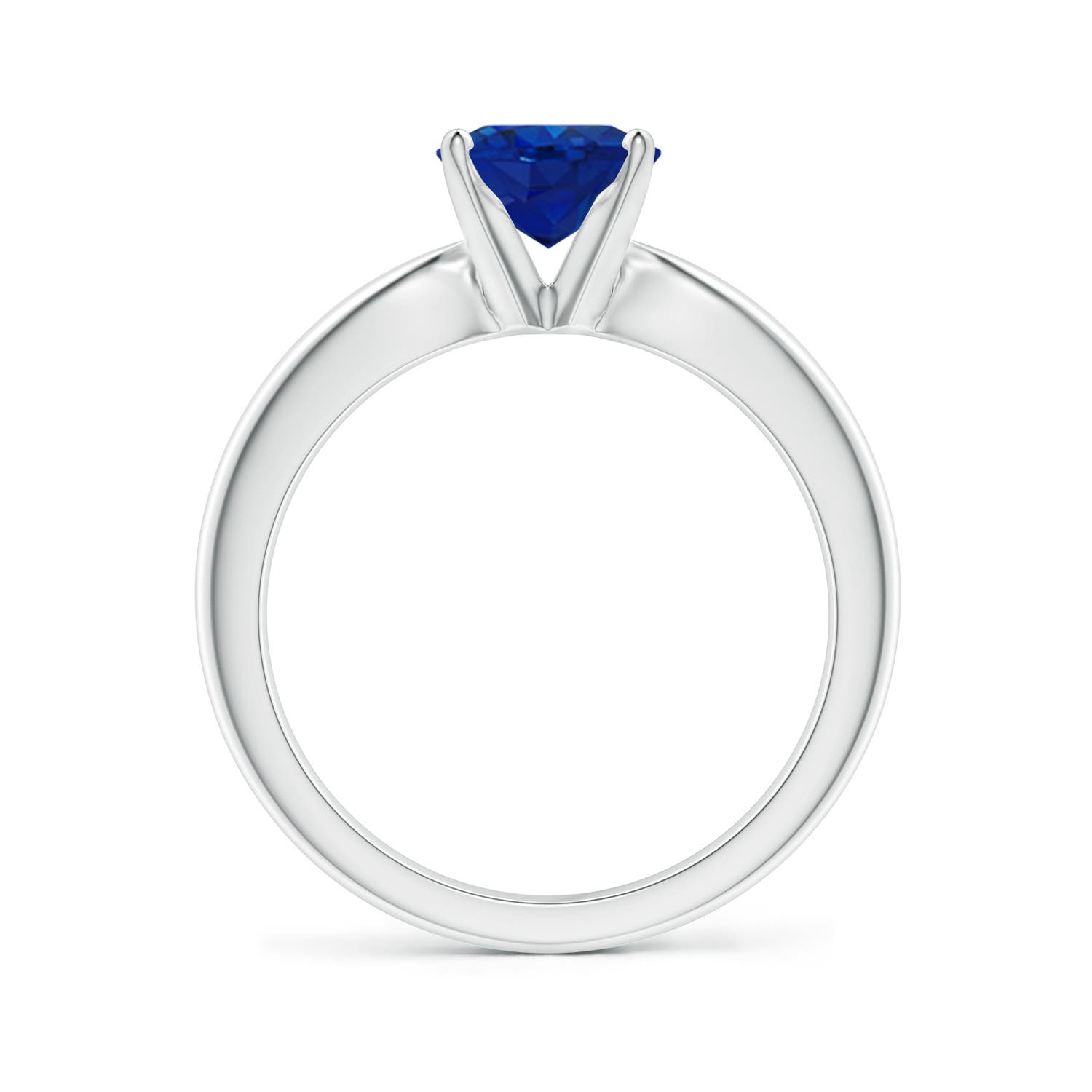 AAA - Blue Sapphire / 2 CT / 14 KT White Gold