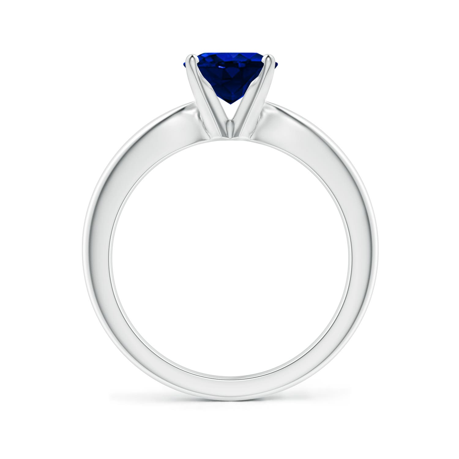 AAAA - Blue Sapphire / 2 CT / 14 KT White Gold