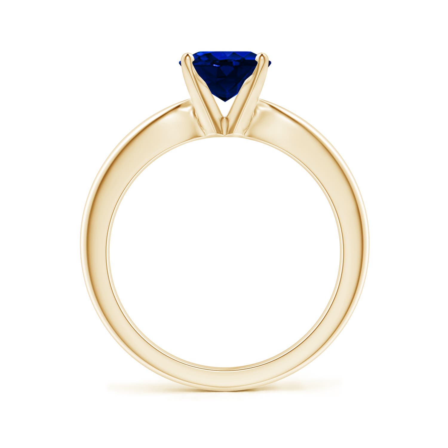 AAAA - Blue Sapphire / 2 CT / 14 KT Yellow Gold