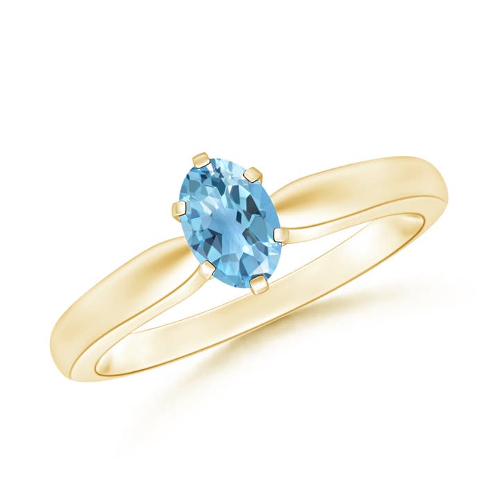 A - Swiss Blue Topaz / 0.54 CT / 14 KT Yellow Gold