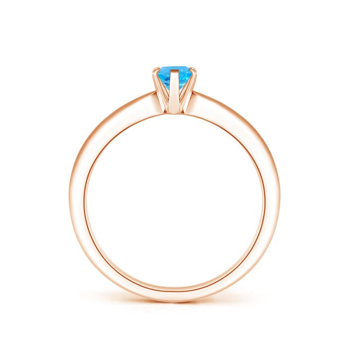 AAA - Swiss Blue Topaz / 0.54 CT / 14 KT Rose Gold