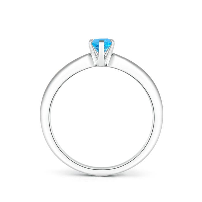 AAA - Swiss Blue Topaz / 0.54 CT / 14 KT White Gold