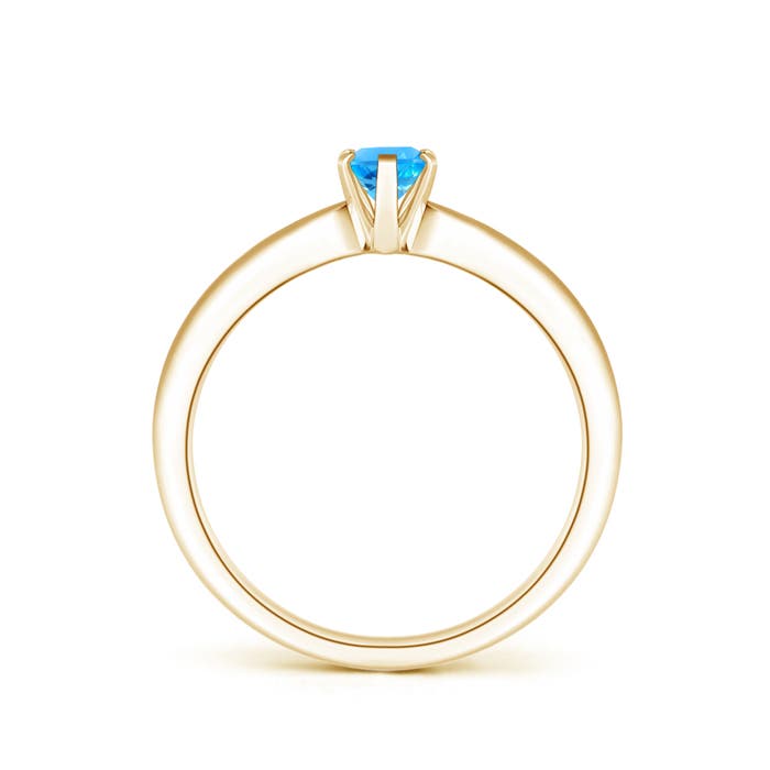 AAAA - Swiss Blue Topaz / 0.54 CT / 14 KT Yellow Gold