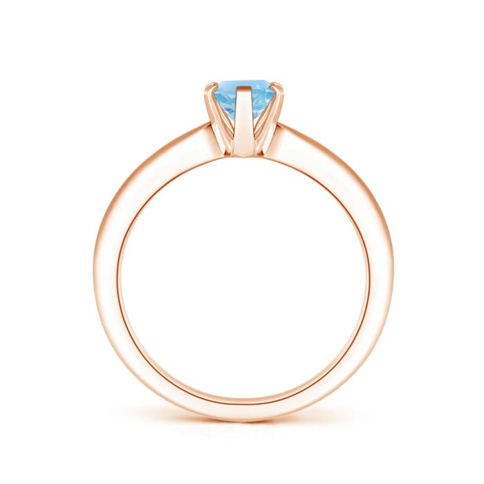 A - Swiss Blue Topaz / 0.95 CT / 14 KT Rose Gold