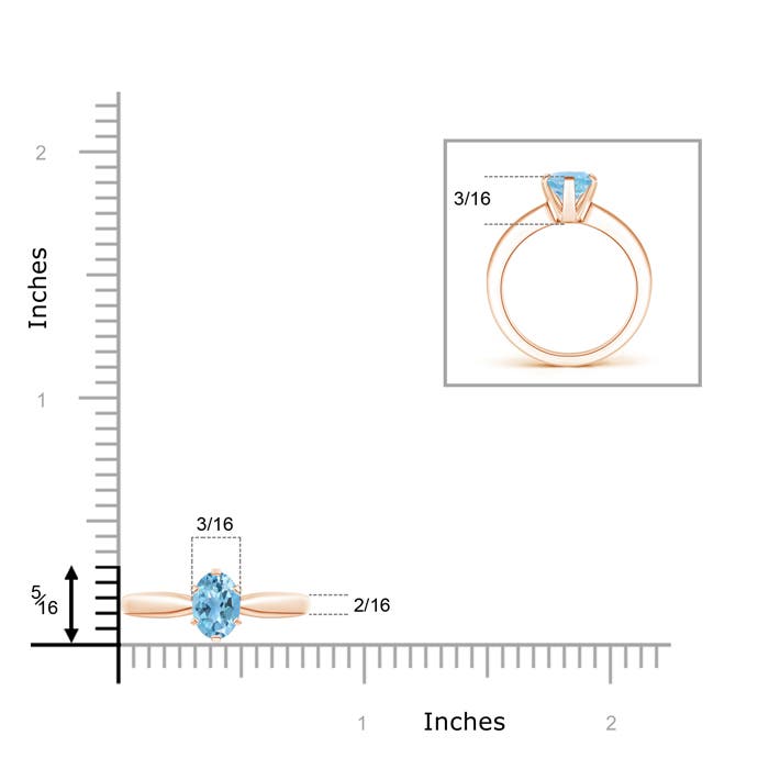 A - Swiss Blue Topaz / 0.95 CT / 14 KT Rose Gold