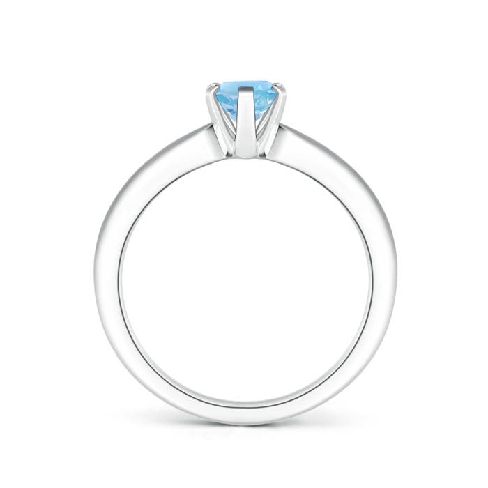 A - Swiss Blue Topaz / 0.95 CT / 14 KT White Gold