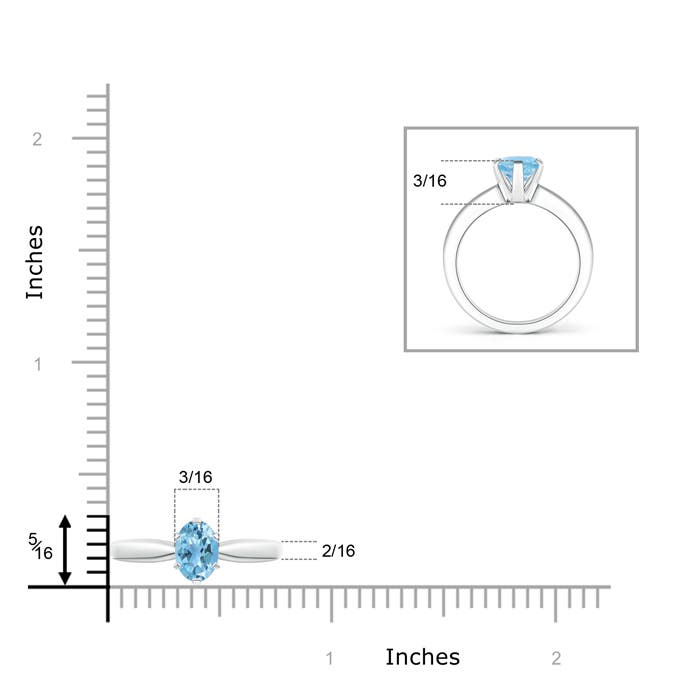 A - Swiss Blue Topaz / 0.95 CT / 14 KT White Gold