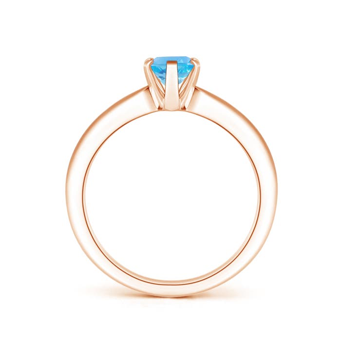 AA - Swiss Blue Topaz / 0.95 CT / 14 KT Rose Gold