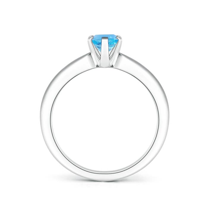 AA - Swiss Blue Topaz / 0.95 CT / 14 KT White Gold