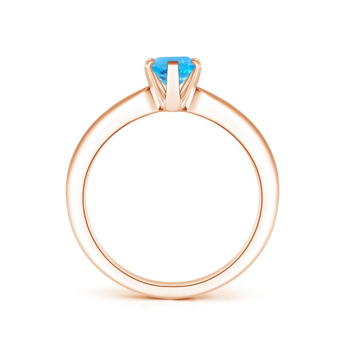 AAA - Swiss Blue Topaz / 0.95 CT / 14 KT Rose Gold