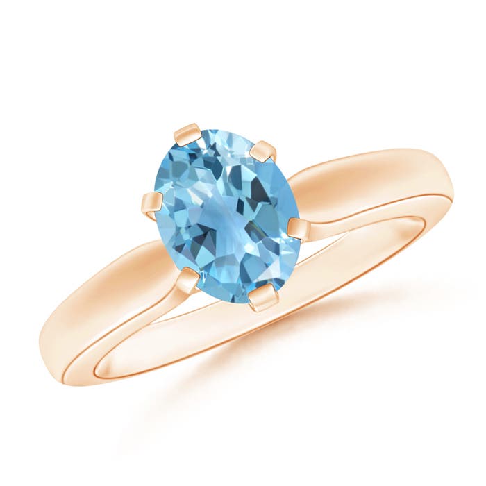 A - Swiss Blue Topaz / 1.5 CT / 14 KT Rose Gold