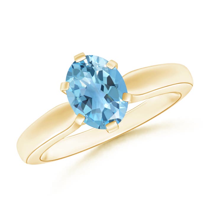 A - Swiss Blue Topaz / 1.5 CT / 14 KT Yellow Gold