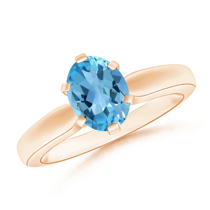 AA - Swiss Blue Topaz / 1.5 CT / 14 KT Rose Gold