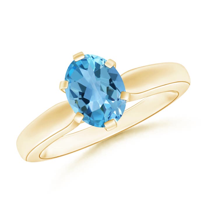 AA - Swiss Blue Topaz / 1.5 CT / 14 KT Yellow Gold