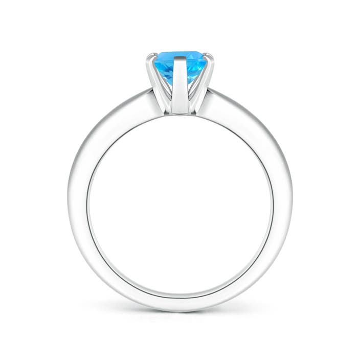 AAA - Swiss Blue Topaz / 1.5 CT / 14 KT White Gold