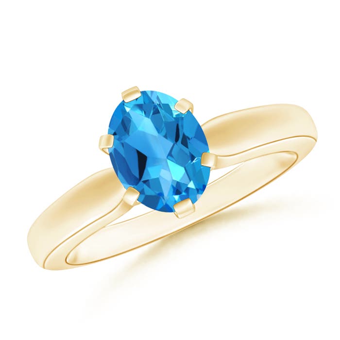 AAAA - Swiss Blue Topaz / 1.5 CT / 14 KT Yellow Gold