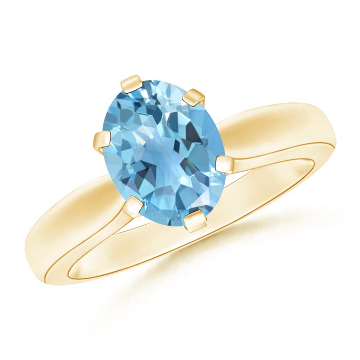 A - Swiss Blue Topaz / 2.25 CT / 14 KT Yellow Gold