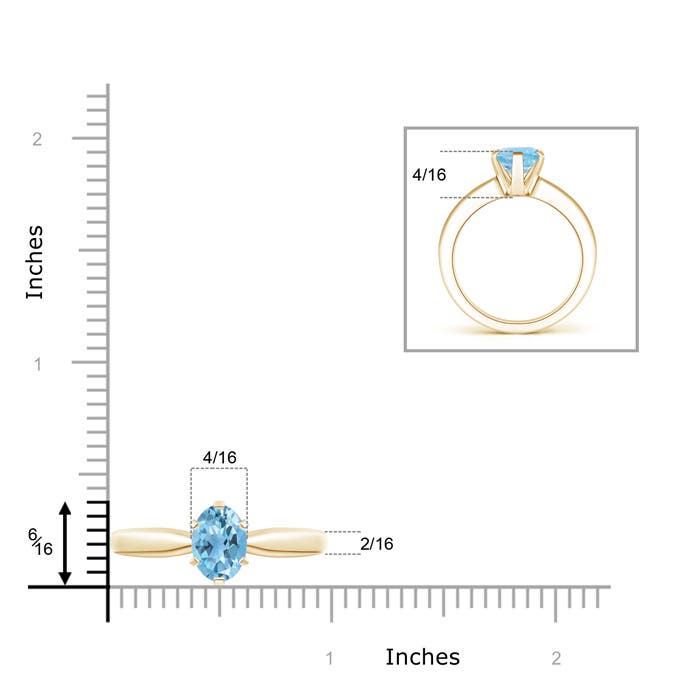 A - Swiss Blue Topaz / 2.25 CT / 14 KT Yellow Gold