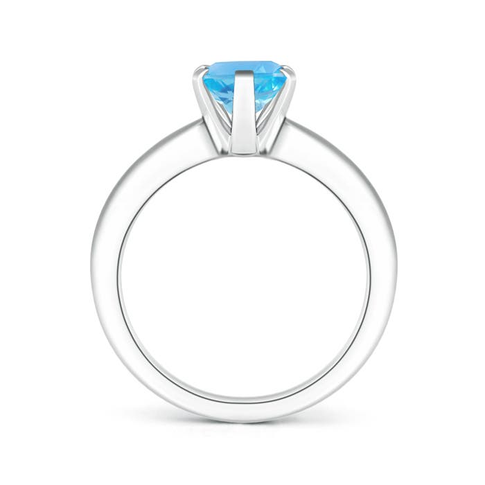 AA - Swiss Blue Topaz / 2.25 CT / 14 KT White Gold