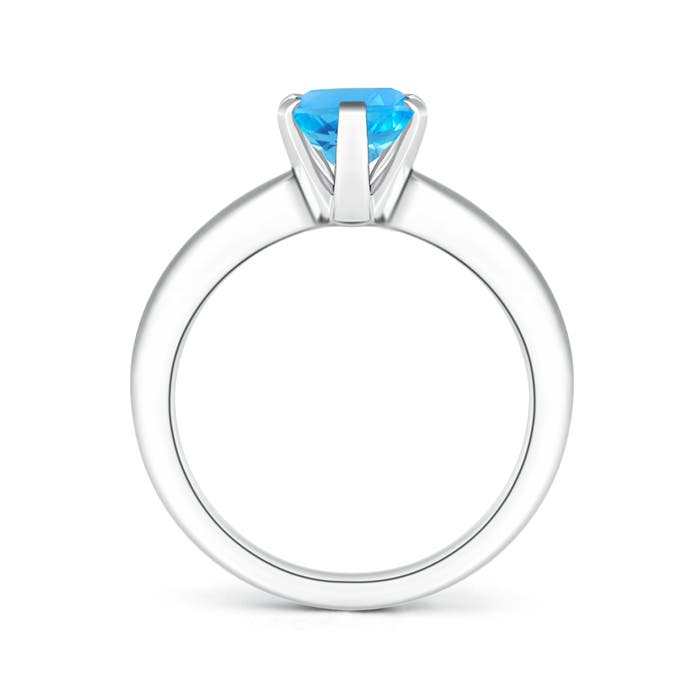 AAA - Swiss Blue Topaz / 2.25 CT / 14 KT White Gold