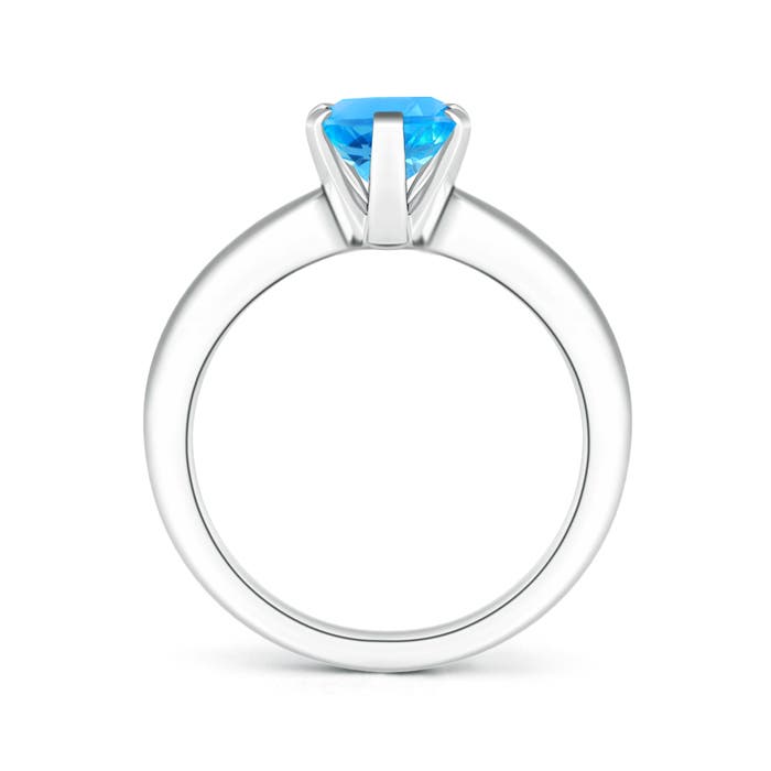 AAAA - Swiss Blue Topaz / 2.25 CT / 14 KT White Gold