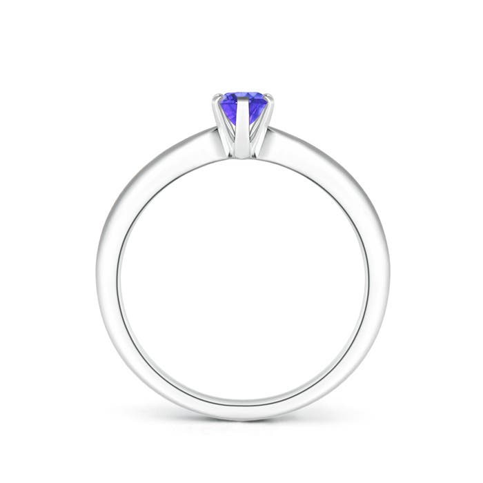 AAA - Tanzanite / 0.45 CT / 14 KT White Gold