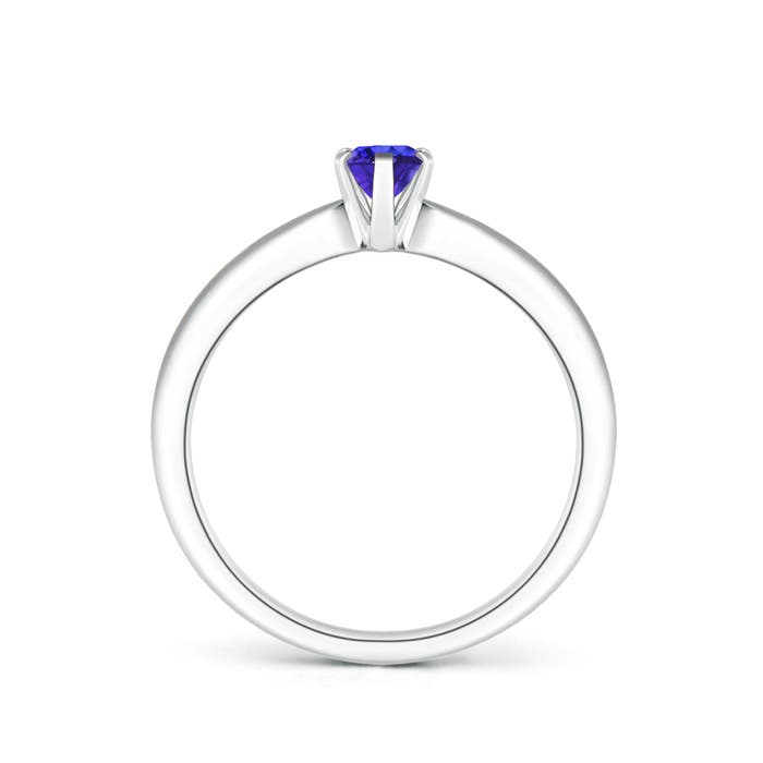 AAAA - Tanzanite / 0.45 CT / 14 KT White Gold