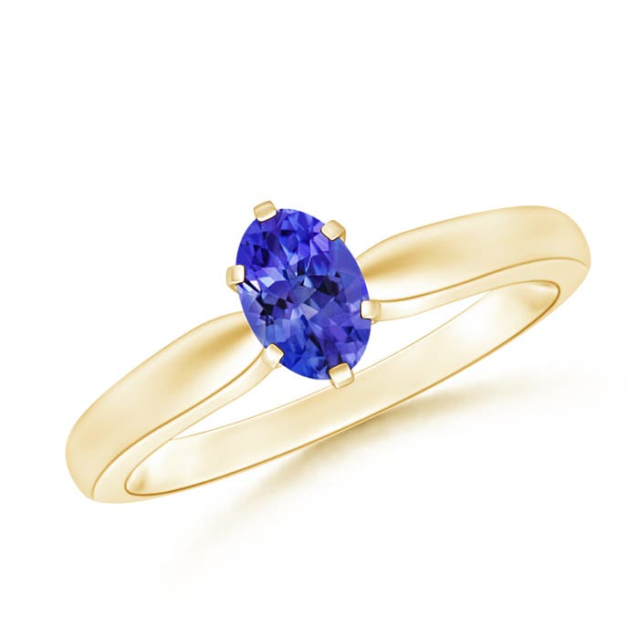 AAAA - Tanzanite / 0.45 CT / 14 KT Yellow Gold