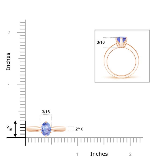 A - Tanzanite / 0.8 CT / 14 KT Rose Gold