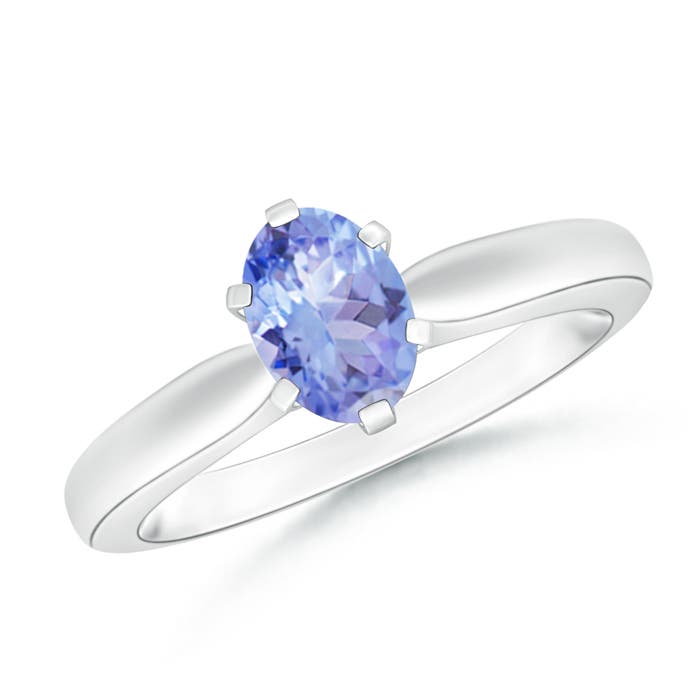 A - Tanzanite / 0.8 CT / 14 KT White Gold