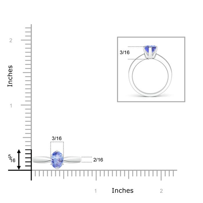 A - Tanzanite / 0.8 CT / 14 KT White Gold