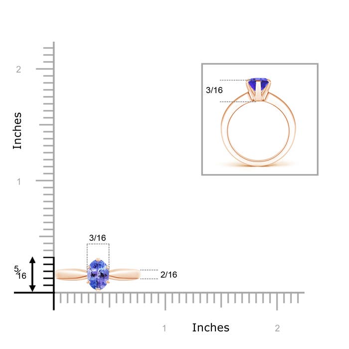 AA - Tanzanite / 0.8 CT / 14 KT Rose Gold