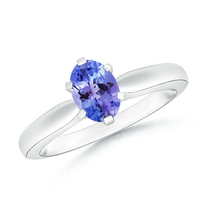 AA - Tanzanite / 0.8 CT / 14 KT White Gold