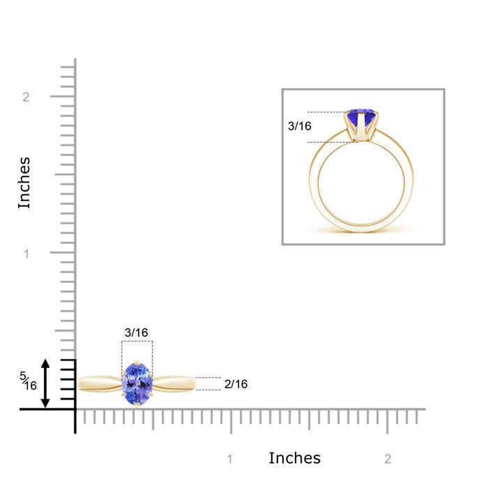 AA - Tanzanite / 0.8 CT / 14 KT Yellow Gold