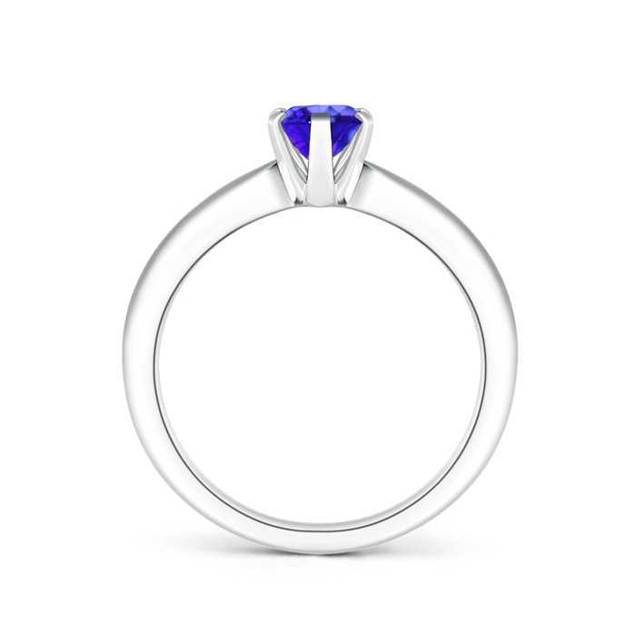 7x5mm AAA Tapered Shank Oval Solitaire Tanzanite Ring in White Gold product image