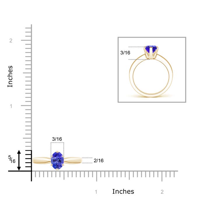 AAA - Tanzanite / 0.8 CT / 14 KT Yellow Gold