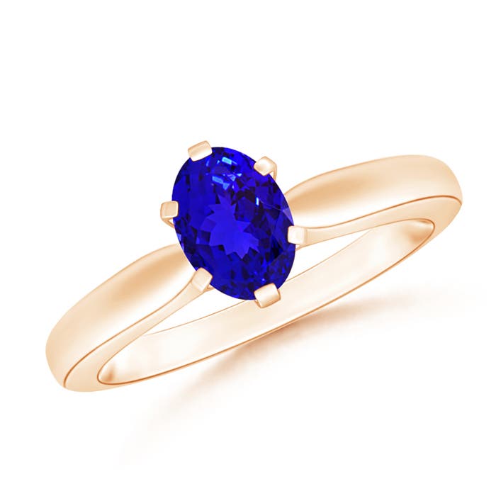 AAAA - Tanzanite / 0.8 CT / 14 KT Rose Gold