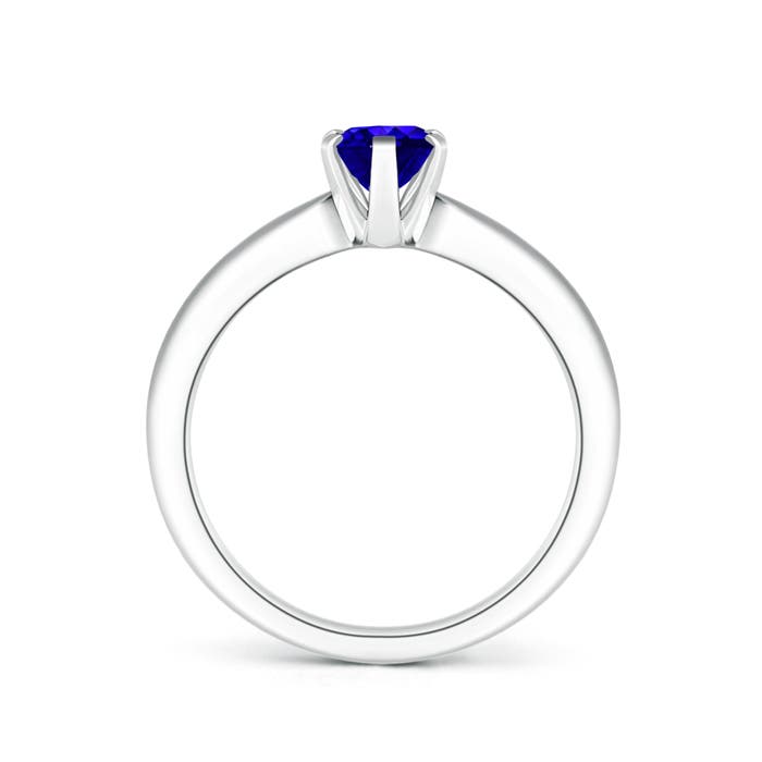 AAAA - Tanzanite / 0.8 CT / 14 KT White Gold