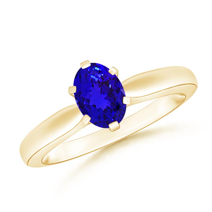 AAAA - Tanzanite / 0.8 CT / 14 KT Yellow Gold