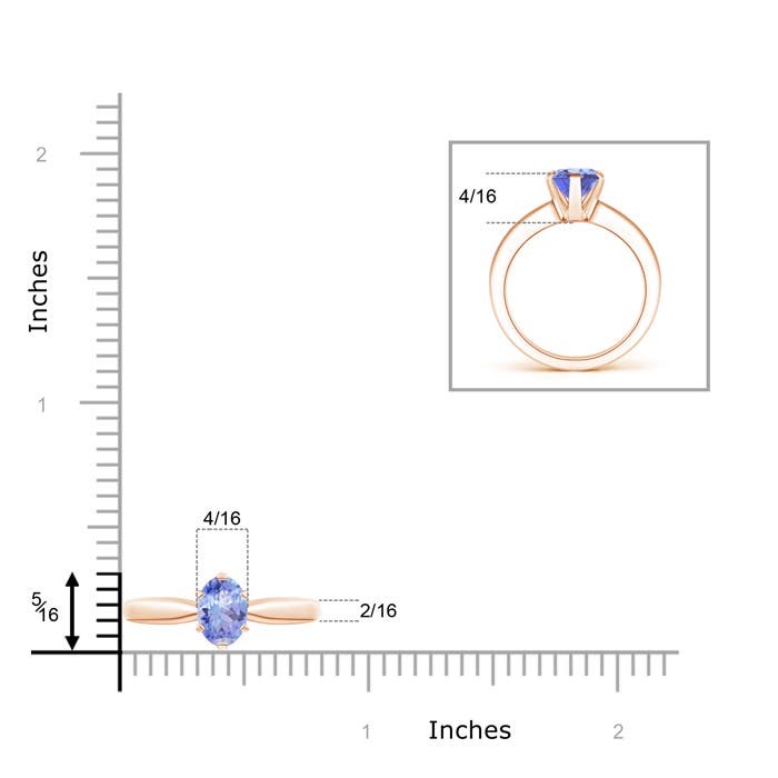 A - Tanzanite / 1.25 CT / 14 KT Rose Gold