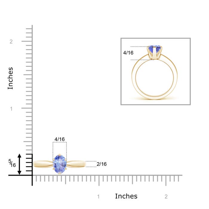 A - Tanzanite / 1.25 CT / 14 KT Yellow Gold