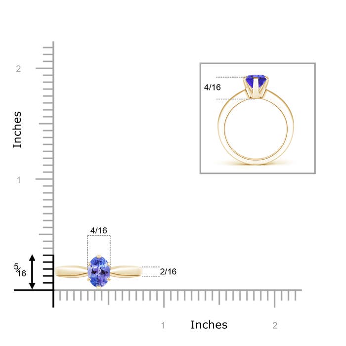 AA - Tanzanite / 1.25 CT / 14 KT Yellow Gold