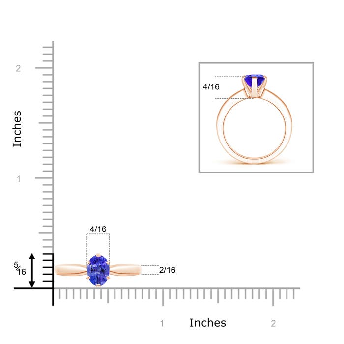 AAA - Tanzanite / 1.25 CT / 14 KT Rose Gold