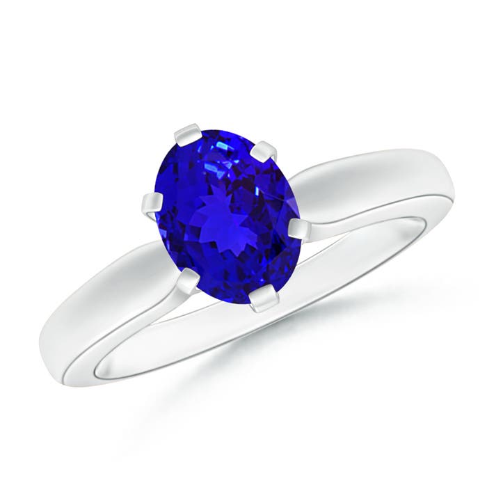 AAAA - Tanzanite / 1.25 CT / 14 KT White Gold