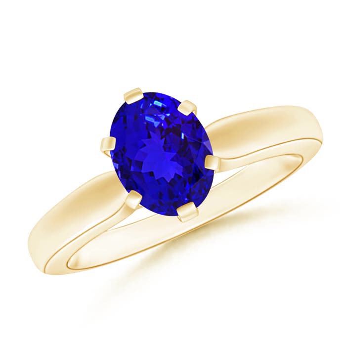 AAAA - Tanzanite / 1.25 CT / 14 KT Yellow Gold